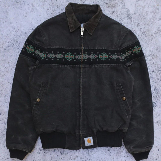 Vintage Carhartt JQ0405 Black Aztec Jacket