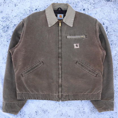 Vintage Carhartt Faded J97 CHT Chestnut Brown Detroit Jacket