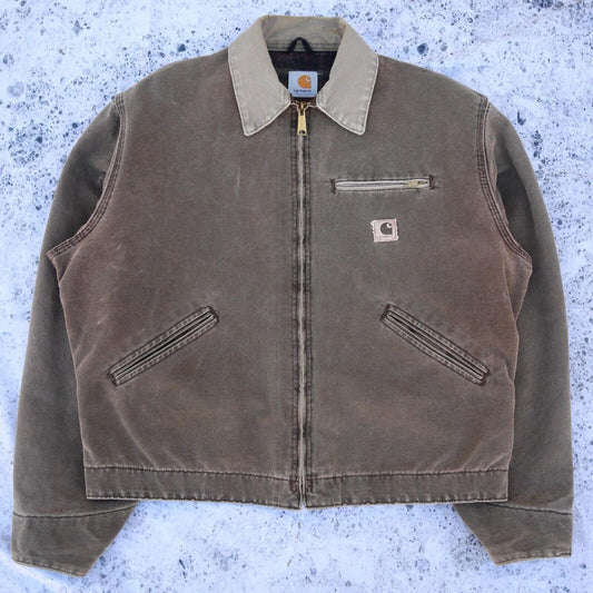 Vintage Carhartt Faded J97 CHT Chestnut Brown Detroit Jacket