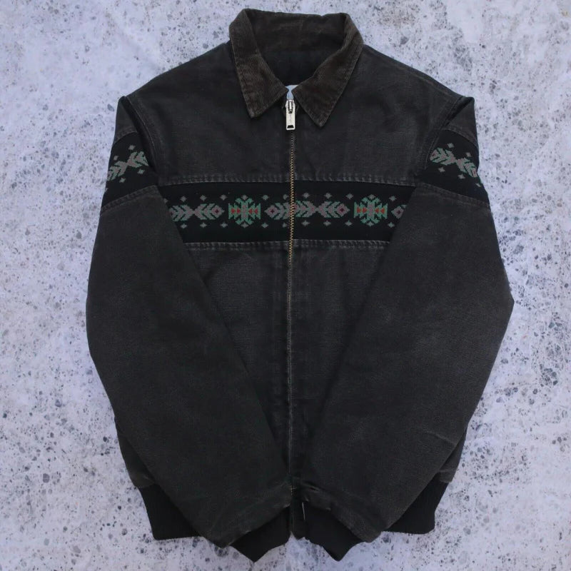 Vintage Carhartt JQ0405 Black Aztec Jacket