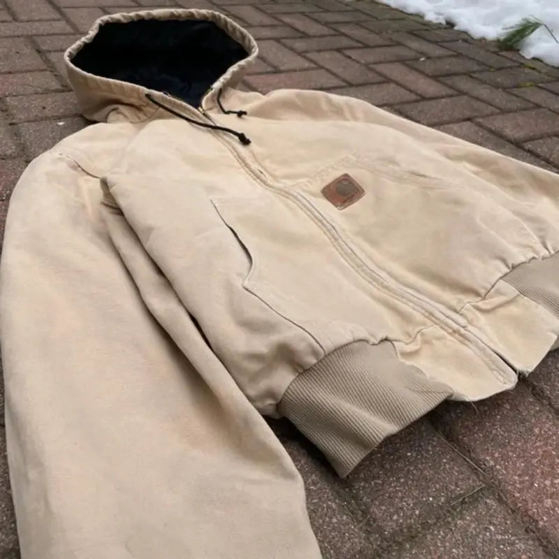 Vintage 1980s Carhartt Jacket – Cream & Tan
