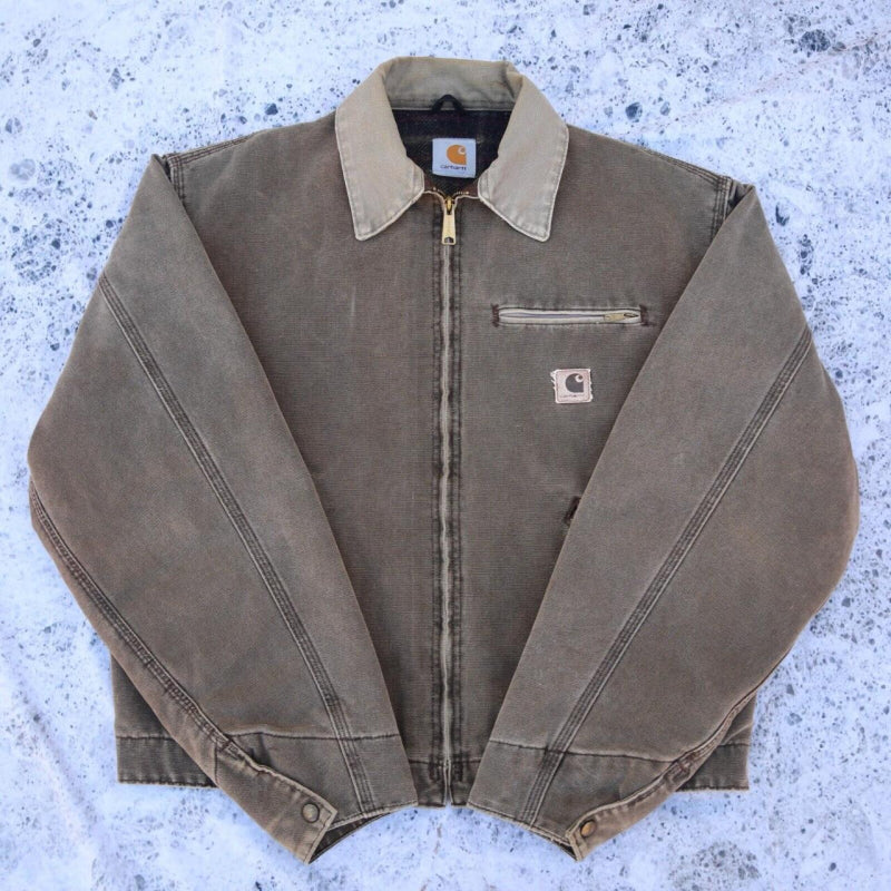 Vintage Carhartt Faded J97 CHT Chestnut Brown Detroit Jacket