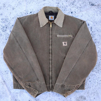 Vintage Carhartt Faded J97 CHT Chestnut Brown Detroit Jacket
