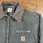 Vintage Carhartt Detroit Jacket J97 – MOSS Green & Brown (Medium) 🔥