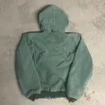 90s Carhartt Pistachio Green Hooded Canvas Jacket – Thermal Lined (M)