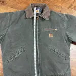 Vintage Carhartt Detroit Jacket J97 – MOSS Green & Brown (Medium) 🔥